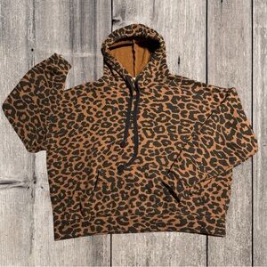 BKE Brown and Black Animal Print Hoodie